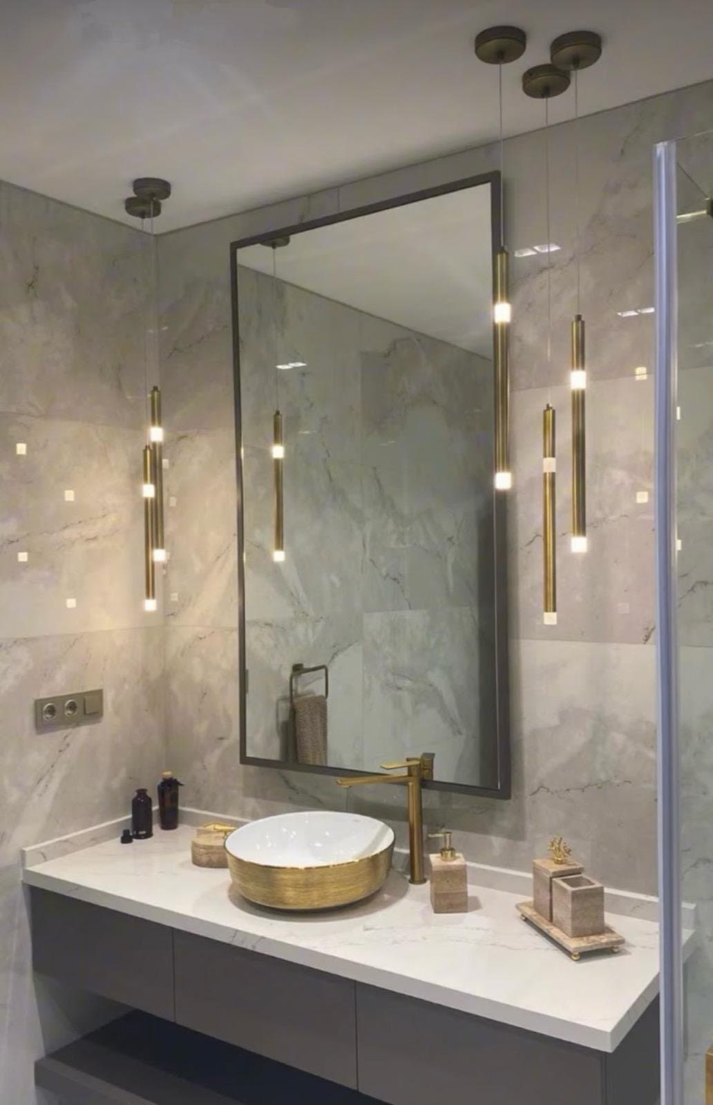 Modern Geometrik LED Halka Salon Avizesi