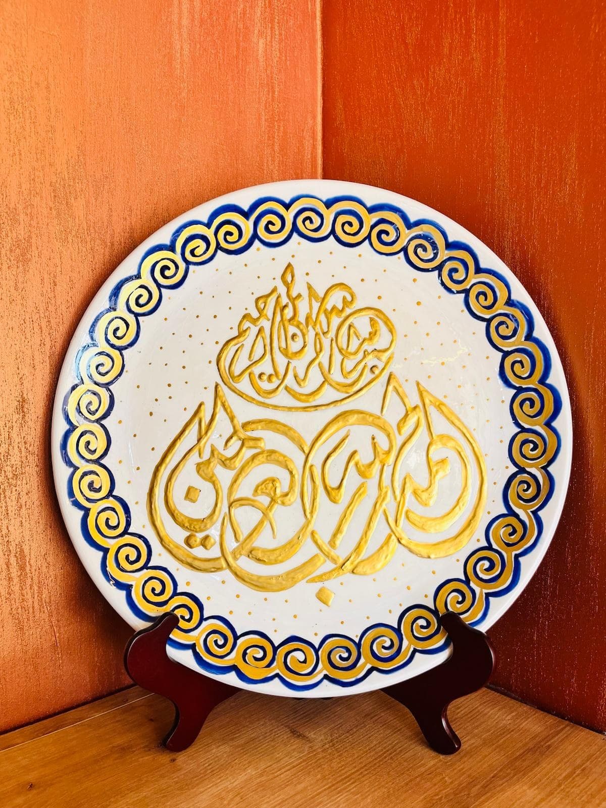 Lale Devri Motifli İkili Masa Üstü Çini Biblo Seti - Kahramanmaraş Hilal Avize