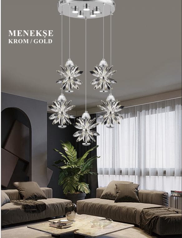 Menekşe Lüks LED Avize Model 2 - Kahramanmaraş Hilal Avize