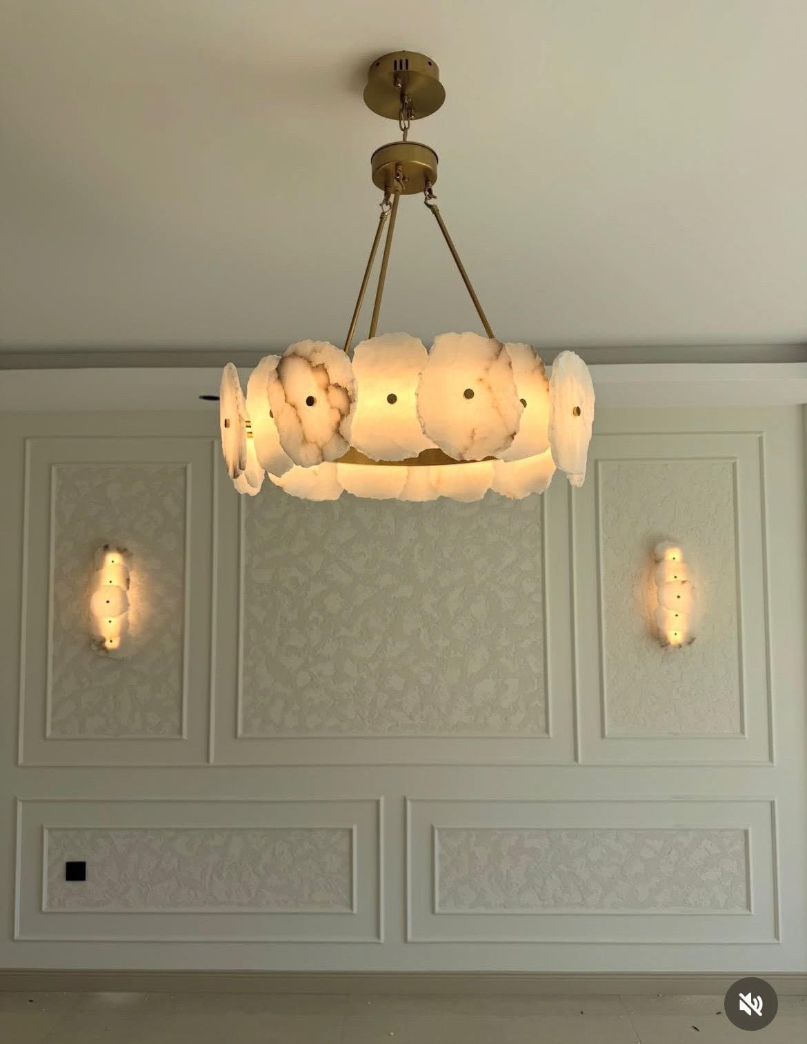 Villa Girişi Yüksek Tavan Kristal Avize
